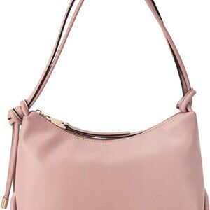 Chic Lamblike Material Top Zip Shoulder Bag - Perfect for Everyday & Events